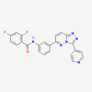 molecular formula C23H14F2N6O B3409162 2,4-difluoro-N-{3-[3-(pyridin-4-yl)-[1,2,4]triazolo[4,3-b]pyridazin-6-yl]phenyl}benzamide CAS No. 891111-22-1