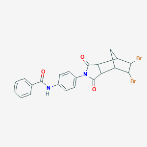 molecular formula C22H18Br2N2O3 B340917 N-[4-(5,6-dibromo-1,3-dioxooctahydro-2H-4,7-methanoisoindol-2-yl)phenyl]benzamide 