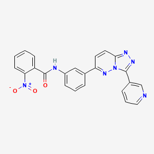 molecular formula C23H15N7O3 B3409180 2-nitro-N-{3-[3-(pyridin-3-yl)-[1,2,4]triazolo[4,3-b]pyridazin-6-yl]phenyl}benzamide CAS No. 891119-24-7