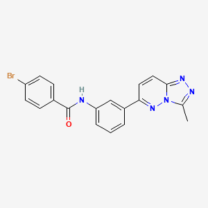 molecular formula C19H14BrN5O B3409184 4-bromo-N-(3-(3-methyl-[1,2,4]triazolo[4,3-b]pyridazin-6-yl)phenyl)benzamide CAS No. 891120-47-1