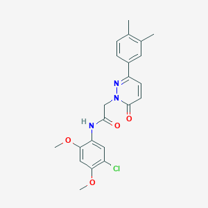 molecular formula C22H22ClN3O4 B3409185 N-(5-chloro-2,4-dimethoxyphenyl)-2-[3-(3,4-dimethylphenyl)-6-oxopyridazin-1(6H)-yl]acetamide CAS No. 891393-50-3