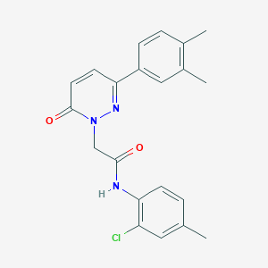 molecular formula C21H20ClN3O2 B3409193 N-(2-chloro-4-methylphenyl)-2-[3-(3,4-dimethylphenyl)-6-oxopyridazin-1(6H)-yl]acetamide CAS No. 891393-78-5
