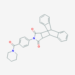 molecular formula C30H26N2O3 B340920 17-[4-(Piperidine-1-carbonyl)phenyl]-17-azapentacyclo[6.6.5.02,7.09,14.015,19]nonadeca-2,4,6,9,11,13-hexaene-16,18-dione 