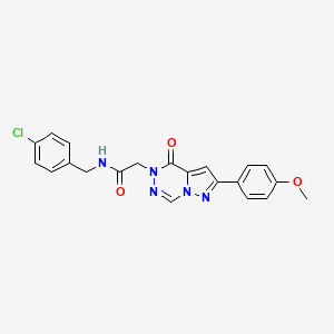 molecular formula C21H18ClN5O3 B3409202 N-(4-chlorobenzyl)-2-[2-(4-methoxyphenyl)-4-oxopyrazolo[1,5-d][1,2,4]triazin-5(4H)-yl]acetamide CAS No. 891527-59-6
