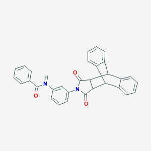 N-[3-(16,18-dioxo-17-azapentacyclo[6.6.5.02,7.09,14.015,19]nonadeca-2,4,6,9,11,13-hexaen-17-yl)phenyl]benzamide