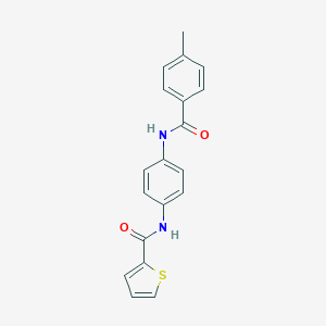 molecular formula C19H16N2O2S B340927 N-{4-[(4-methylbenzoyl)amino]phenyl}-2-thiophenecarboxamide 