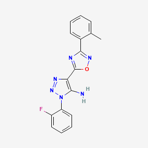 1-(2-fluorophenyl)-4-(3-(o-tolyl)-1,2,4-oxadiazol-5-yl)-1H-1,2,3-triazol-5-amine
