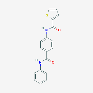 molecular formula C18H14N2O2S B340928 N-[4-(phenylcarbamoyl)phenyl]thiophene-2-carboxamide 
