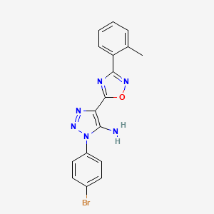 molecular formula C17H13BrN6O B3409307 1-(4-bromophenyl)-4-(3-(o-tolyl)-1,2,4-oxadiazol-5-yl)-1H-1,2,3-triazol-5-amine CAS No. 892745-67-4