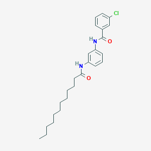molecular formula C25H33ClN2O2 B340931 3-chloro-N-[3-(dodecanoylamino)phenyl]benzamide 