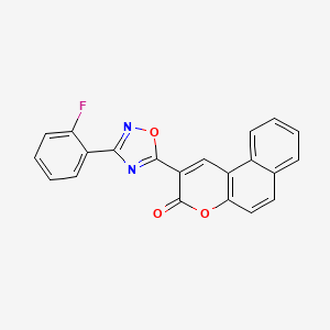 2-[3-(2-fluorophenyl)-1,2,4-oxadiazol-5-yl]-3H-benzo[f]chromen-3-one