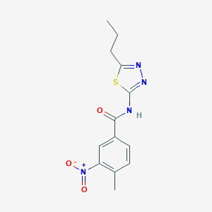3-nitro-4-methyl-N-(5-propyl-1,3,4-thiadiazol-2-yl)benzamide