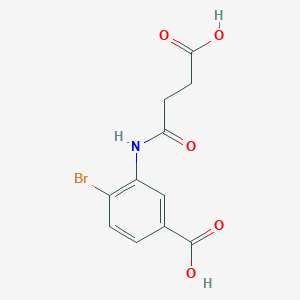 molecular formula C11H10BrNO5 B340939 4-Bromo-3-[(3-carboxypropanoyl)amino]benzoic acid 