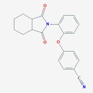 molecular formula C21H18N2O3 B340943 4-[2-(1,3-dioxooctahydro-2H-isoindol-2-yl)phenoxy]benzonitrile 