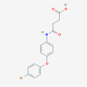 molecular formula C16H14BrNO4 B340945 4-[4-(4-Bromophenoxy)anilino]-4-oxobutanoic acid 