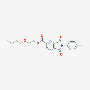 molecular formula C22H23NO5 B340946 2-Butoxyethyl 2-(4-methylphenyl)-1,3-dioxo-5-isoindolinecarboxylate 