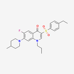 3-((4-ethylphenyl)sulfonyl)-6-fluoro-7-(4-methylpiperidin-1-yl)-1-propylquinolin-4(1H)-one
