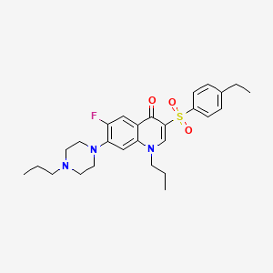 molecular formula C27H34FN3O3S B3409461 3-((4-ethylphenyl)sulfonyl)-6-fluoro-1-propyl-7-(4-propylpiperazin-1-yl)quinolin-4(1H)-one CAS No. 892770-63-7