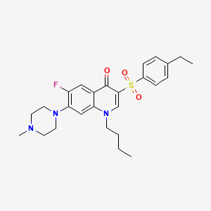 molecular formula C26H32FN3O3S B3409467 1-butyl-3-((4-ethylphenyl)sulfonyl)-6-fluoro-7-(4-methylpiperazin-1-yl)quinolin-4(1H)-one CAS No. 892771-34-5