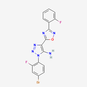 1-(4-bromo-2-fluorophenyl)-4-[3-(2-fluorophenyl)-1,2,4-oxadiazol-5-yl]-1H-1,2,3-triazol-5-amine