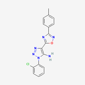 1-(2-chlorophenyl)-4-[3-(4-methylphenyl)-1,2,4-oxadiazol-5-yl]-1H-1,2,3-triazol-5-amine