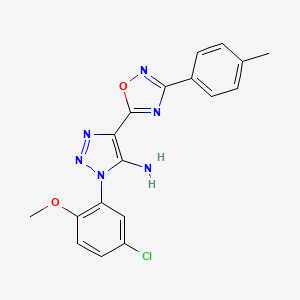 1-(5-chloro-2-methoxyphenyl)-4-[3-(4-methylphenyl)-1,2,4-oxadiazol-5-yl]-1H-1,2,3-triazol-5-amine