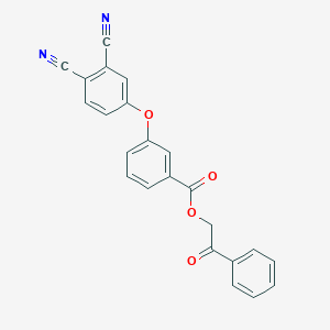 molecular formula C23H14N2O4 B340950 2-Oxo-2-phenylethyl 3-(3,4-dicyanophenoxy)benzoate 