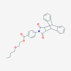 molecular formula C31H29NO5 B340951 2-Butoxyethyl 4-(16,18-dioxo-17-azapentacyclo[6.6.5.02,7.09,14.015,19]nonadeca-2,4,6,9,11,13-hexaen-17-yl)benzoate 