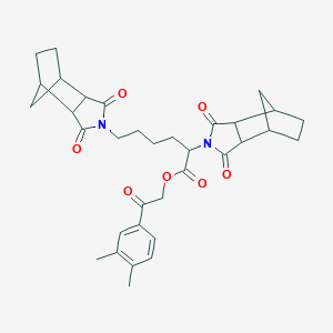 molecular formula C34H40N2O7 B340955 2-(3,4-dimethylphenyl)-2-oxoethyl 2,6-bis(1,3-dioxooctahydro-2H-4,7-methanoisoindol-2-yl)hexanoate 
