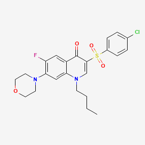 1-butyl-3-(4-chlorobenzenesulfonyl)-6-fluoro-7-(morpholin-4-yl)-1,4-dihydroquinolin-4-one