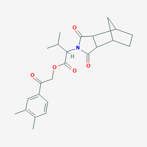 molecular formula C24H29NO5 B340957 2-(3,4-dimethylphenyl)-2-oxoethyl 2-(1,3-dioxooctahydro-2H-4,7-methanoisoindol-2-yl)-3-methylbutanoate 