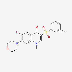 molecular formula C21H21FN2O4S B3409588 6-fluoro-1-methyl-7-morpholino-3-(m-tolylsulfonyl)quinolin-4(1H)-one CAS No. 892783-35-6