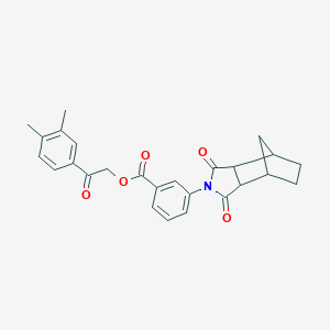 molecular formula C26H25NO5 B340959 2-(3,4-dimethylphenyl)-2-oxoethyl 3-(1,3-dioxooctahydro-2H-4,7-methanoisoindol-2-yl)benzoate 