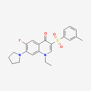 1-ethyl-6-fluoro-7-(pyrrolidin-1-yl)-3-(m-tolylsulfonyl)quinolin-4(1H)-one