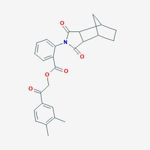 molecular formula C26H25NO5 B340960 2-(3,4-dimethylphenyl)-2-oxoethyl 2-(1,3-dioxooctahydro-2H-4,7-methanoisoindol-2-yl)benzoate 