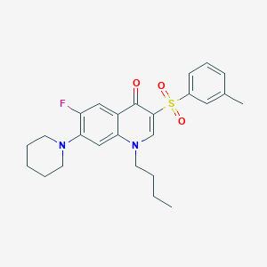 1-Butyl-6-fluoro-3-(3-methylbenzenesulfonyl)-7-(piperidin-1-yl)-1,4-dihydroquinolin-4-one
