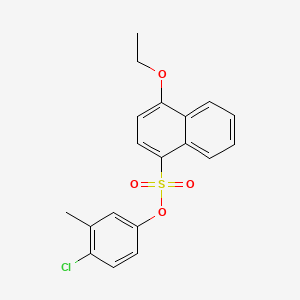 molecular formula C19H17ClO4S B3409677 4-Chloro-3-methylphenyl 4-ethoxynaphthalene-1-sulfonate CAS No. 893668-97-8