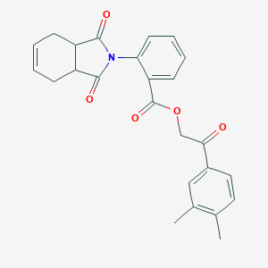 molecular formula C25H23NO5 B340972 2-(3,4-dimethylphenyl)-2-oxoethyl 2-(1,3-dioxo-1,3,3a,4,7,7a-hexahydro-2H-isoindol-2-yl)benzoate 