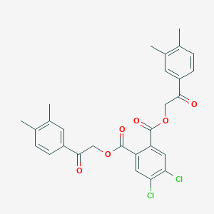 molecular formula C28H24Cl2O6 B340974 Bis[2-(3,4-dimethylphenyl)-2-oxoethyl] 4,5-dichlorophthalate 