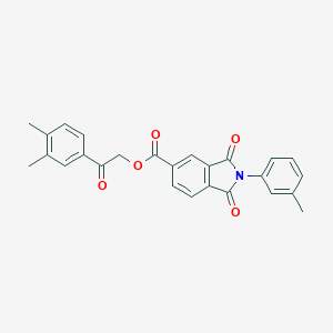 molecular formula C26H21NO5 B340975 2-(3,4-Dimethylphenyl)-2-oxoethyl 2-(3-methylphenyl)-1,3-dioxo-5-isoindolinecarboxylate 