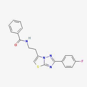 molecular formula C19H15FN4OS B3409784 N-(2-(2-(4-fluorophenyl)thiazolo[3,2-b][1,2,4]triazol-6-yl)ethyl)benzamide CAS No. 894041-92-0