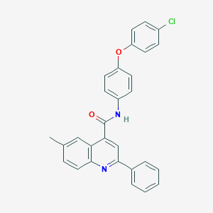 molecular formula C29H21ClN2O2 B340982 N-[4-(4-chlorophenoxy)phenyl]-6-methyl-2-phenylquinoline-4-carboxamide 