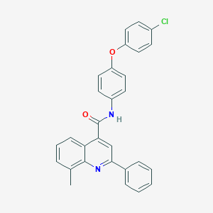 N-[4-(4-chlorophenoxy)phenyl]-8-methyl-2-phenylquinoline-4-carboxamide
