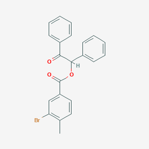 molecular formula C22H17BrO3 B340988 2-Oxo-1,2-diphenylethyl 3-bromo-4-methylbenzoate 