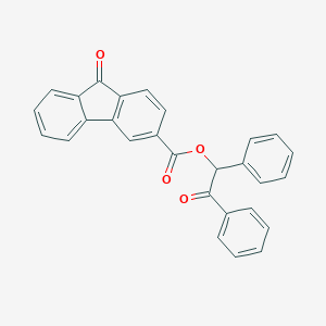 molecular formula C28H18O4 B340990 2-oxo-1,2-diphenylethyl 9-oxo-9H-fluorene-3-carboxylate 