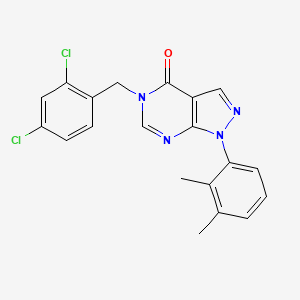 molecular formula C20H16Cl2N4O B3409904 5-(2,4-dichlorobenzyl)-1-(2,3-dimethylphenyl)-1H-pyrazolo[3,4-d]pyrimidin-4(5H)-one CAS No. 894997-33-2