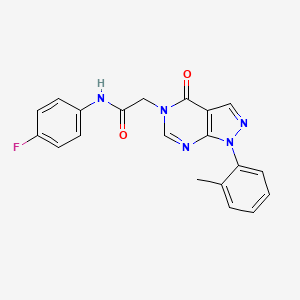 molecular formula C20H16FN5O2 B3409921 N-(4-fluorophenyl)-2-(4-oxo-1-(o-tolyl)-1H-pyrazolo[3,4-d]pyrimidin-5(4H)-yl)acetamide CAS No. 895009-78-6