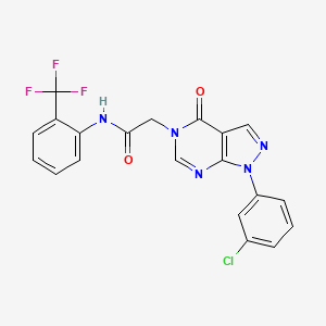 2-(1-(3-chlorophenyl)-4-oxo-1H-pyrazolo[3,4-d]pyrimidin-5(4H)-yl)-N-(2-(trifluoromethyl)phenyl)acetamide