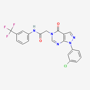 molecular formula C20H13ClF3N5O2 B3409937 2-(1-(3-chlorophenyl)-4-oxo-1H-pyrazolo[3,4-d]pyrimidin-5(4H)-yl)-N-(3-(trifluoromethyl)phenyl)acetamide CAS No. 895016-50-9