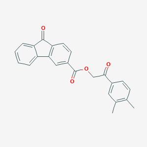molecular formula C24H18O4 B340994 2-(3,4-dimethylphenyl)-2-oxoethyl 9-oxo-9H-fluorene-3-carboxylate 